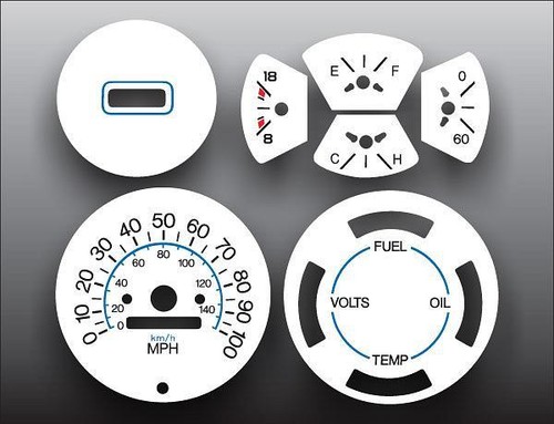 White face gauges for - white,